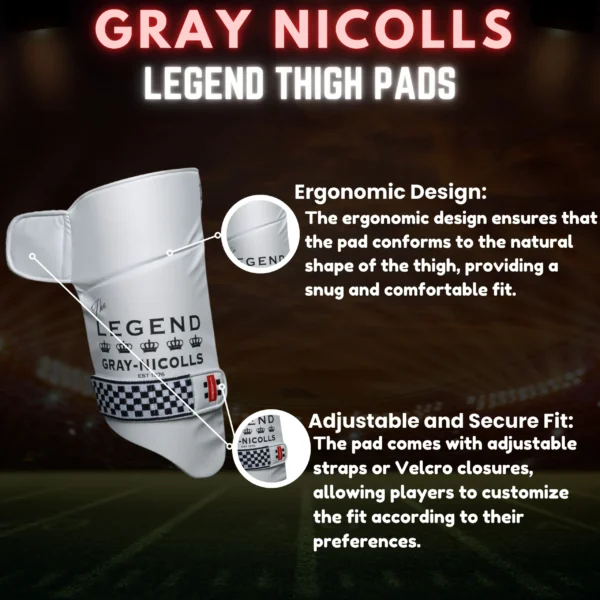 Gray-Nicolls Legend Cricket Double Thigh Pad – Ultimate Protection for Cricketers - Image 5