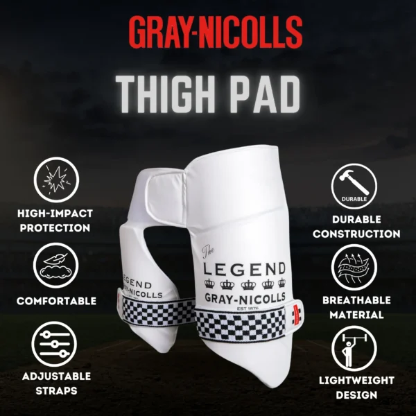 Gray-Nicolls Legend Cricket Double Thigh Pad – Ultimate Protection for Cricketers - Image 4