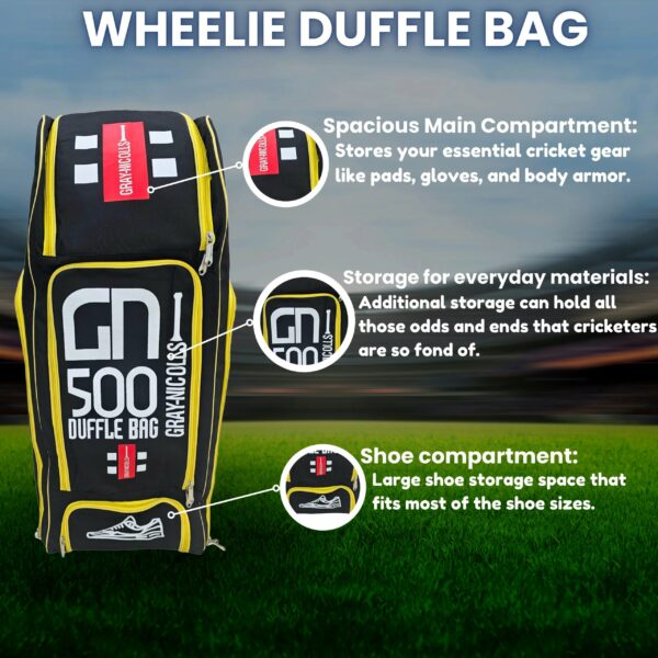 Graynicolls GN 500 Duffle Wheelie Kitbag – Ultimate Storage for Cricket Gear - Image 5