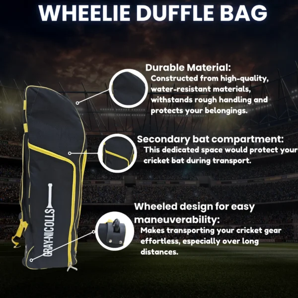 Graynicolls GN 500 Duffle Wheelie Kitbag – Ultimate Storage for Cricket Gear - Image 6
