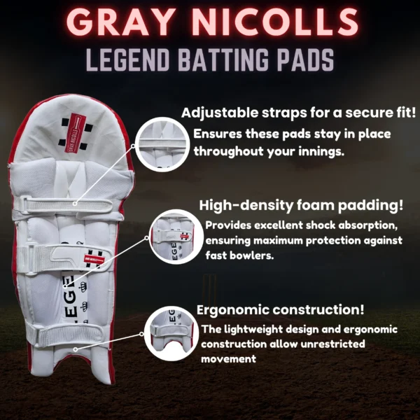Gray-Nicolls Legend Cricket Batting Pads – Ultimate Protection for Every Cricketer - Image 13