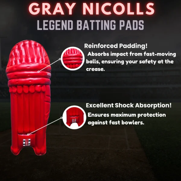 Gray-Nicolls Legend Cricket Batting Pads – Ultimate Protection for Every Cricketer - Image 12